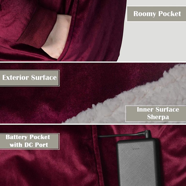 heated hoodie blanket-heated wearable blanket-hoodie blanket heated